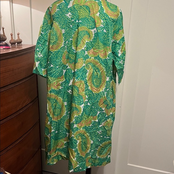 Vintage Green Paisley Brunch Coat - Picture 7 of 11